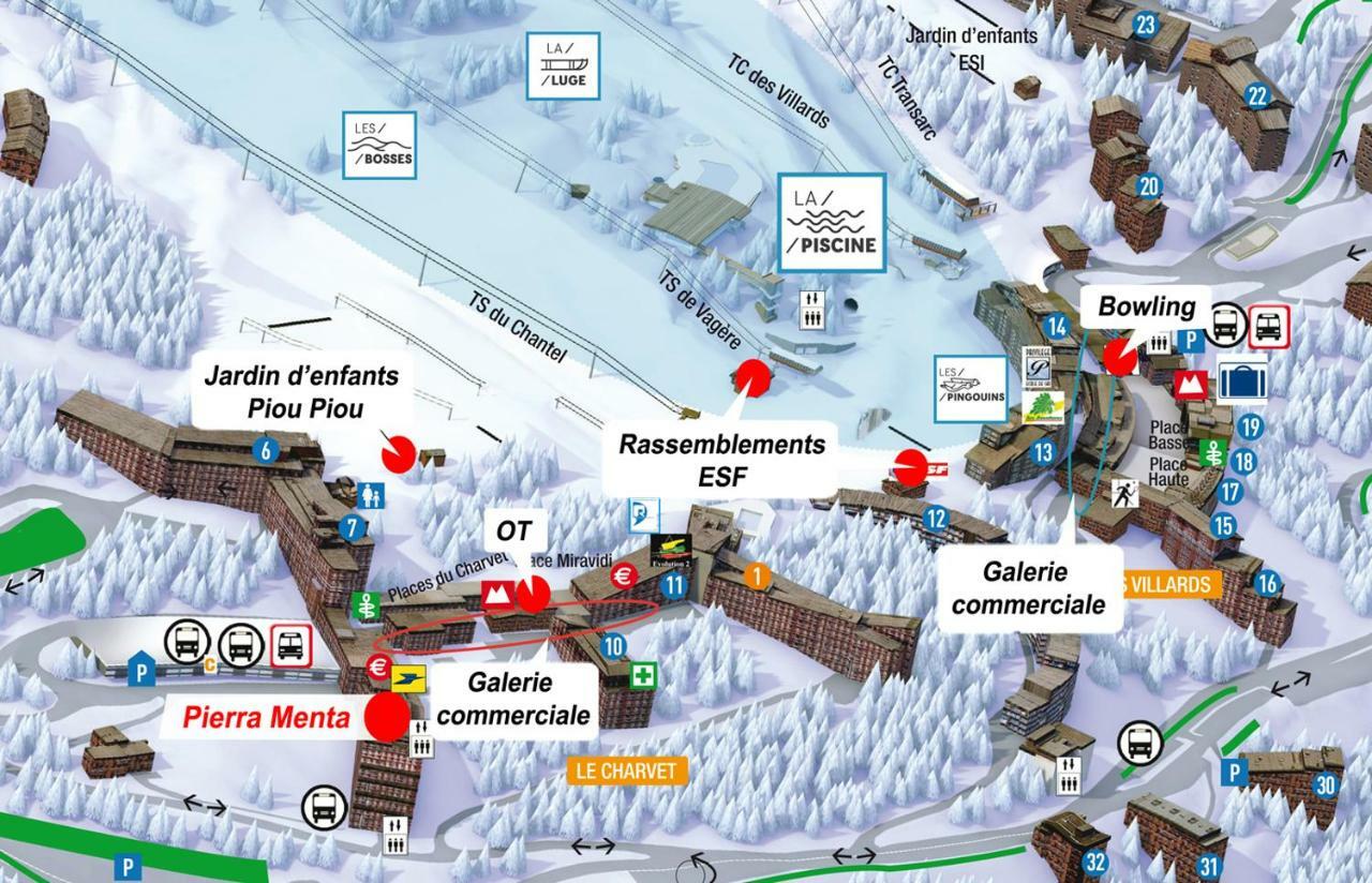 Apartamento ARC 1800 Pierra Menta Les Arcs  Exterior foto